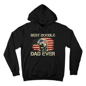 Best Doodle Dad Ever Goldendoodle 4th Of July Gift Hoodie