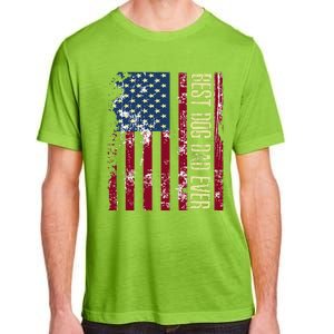 Best Dog Dad Ever Gift American Flag FatherS Day Gift Adult ChromaSoft Performance T-Shirt