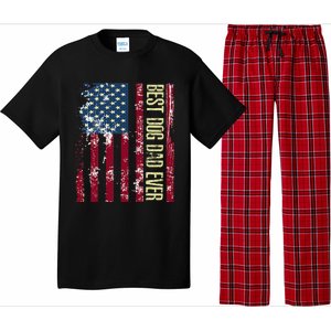 Best Dog Dad Ever Gift American Flag FatherS Day Gift Pajama Set