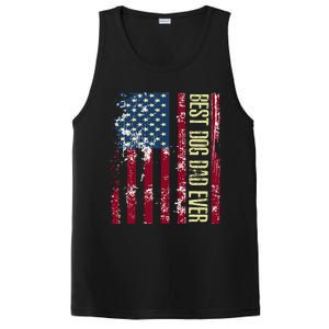 Best Dog Dad Ever Gift American Flag FatherS Day Gift PosiCharge Competitor Tank