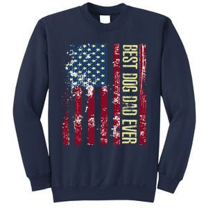 Best Dog Dad Ever Gift American Flag FatherS Day Gift Sweatshirt