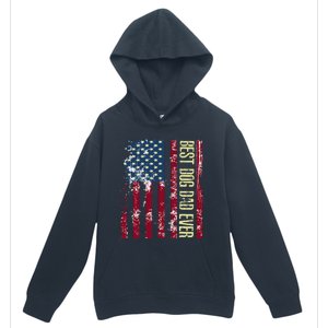 Best Dog Dad Ever Gift American Flag FatherS Day Gift Urban Pullover Hoodie