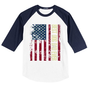 Best Dog Dad Ever Gift American Flag FatherS Day Gift Baseball Sleeve Shirt