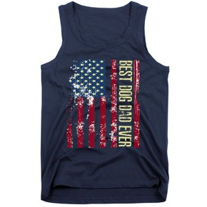 Best Dog Dad Ever Gift American Flag FatherS Day Gift Tank Top