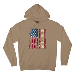 Best Dog Dad Ever Gift American Flag FatherS Day Gift Hoodie