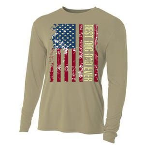 Best Dog Dad Ever Gift American Flag FatherS Day Gift Cooling Performance Long Sleeve Crew