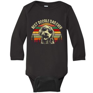 Best Doodle Dad Ever Goldendoodle Dad Baby Long Sleeve Bodysuit