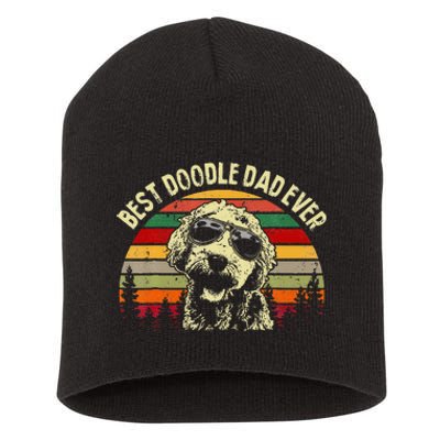 Best Doodle Dad Ever Goldendoodle Dad Short Acrylic Beanie