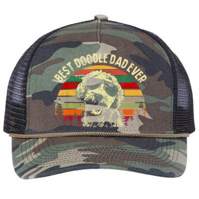 Best Doodle Dad Ever Goldendoodle Dad Retro Rope Trucker Hat Cap