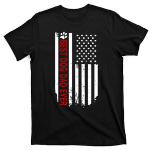 Best Dog Dad Ever American Flag Gift For Best Father Day Gifts T-Shirt