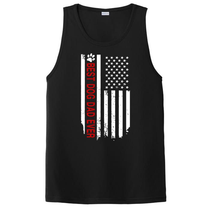 Best Dog Dad Ever American Flag Gift For Best Father Day Gifts PosiCharge Competitor Tank