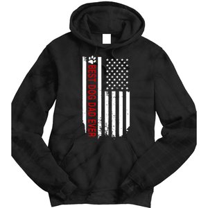 Best Dog Dad Ever American Flag Gift For Best Father Day Gifts Tie Dye Hoodie