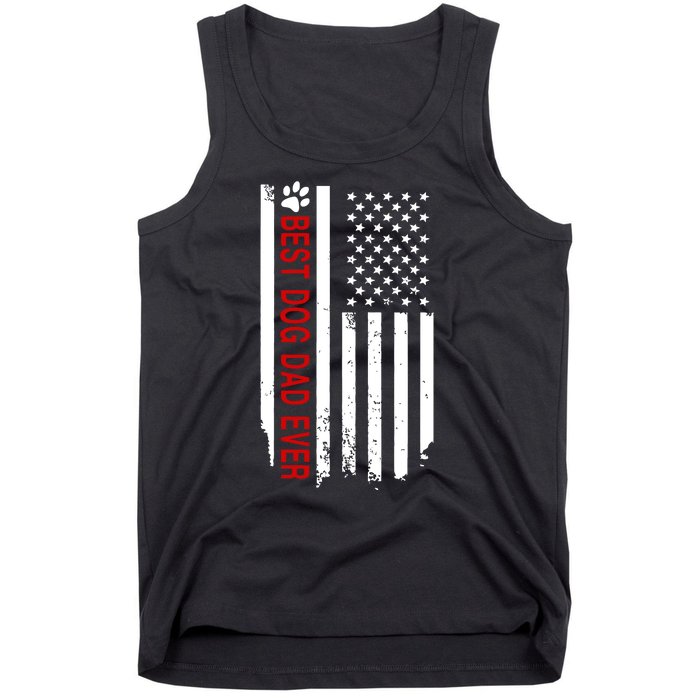 Best Dog Dad Ever American Flag Gift For Best Father Day Gifts Tank Top