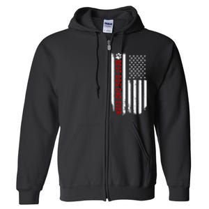 Best Dog Dad Ever American Flag Gift For Best Father Day Gifts Full Zip Hoodie