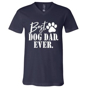 Best Dog Dad Ever Father's Day Gift V-Neck T-Shirt