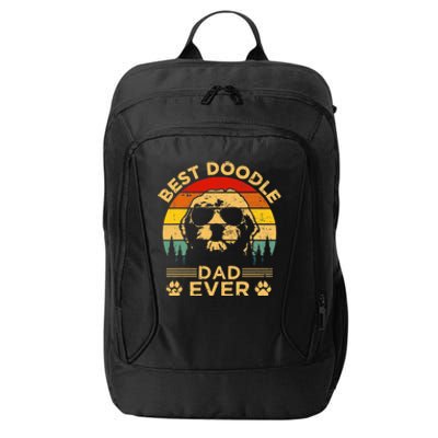 Best Doodle Dad Ever Fathers Day Funny Goldendoodle Dog Gift City Backpack