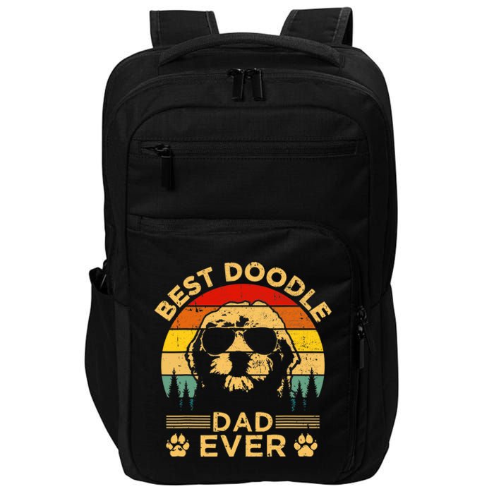 Best Doodle Dad Ever Fathers Day Funny Goldendoodle Dog Gift Impact Tech Backpack