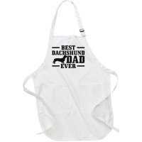 Best Dachshund Dad Ever Wiener Dog Owner Vintage Dachshund Full-Length Apron With Pockets