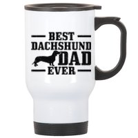 Best Dachshund Dad Ever Wiener Dog Owner Vintage Dachshund Stainless Steel Travel Mug