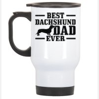 Best Dachshund Dad Ever Wiener Dog Owner Vintage Dachshund Stainless Steel Travel Mug