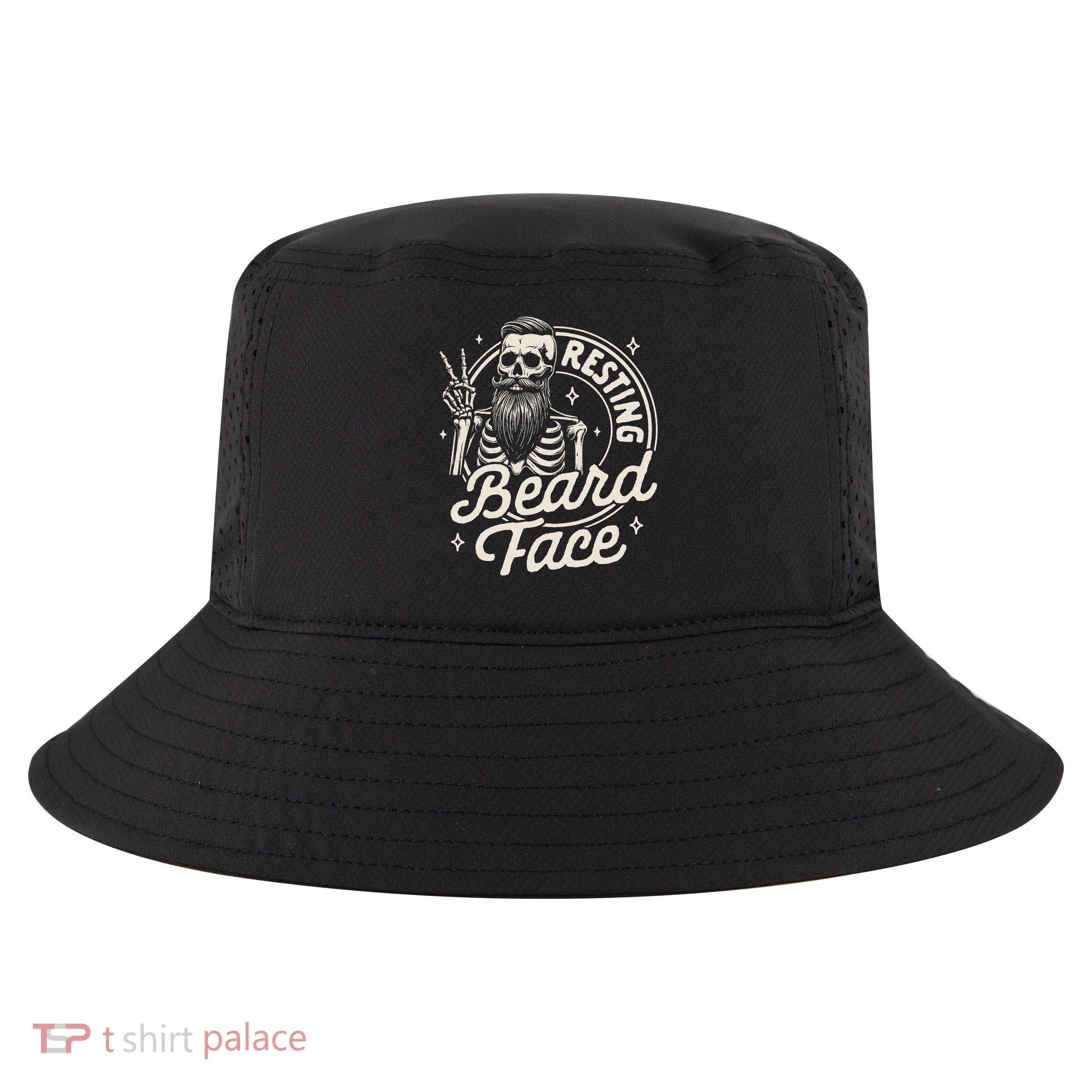 Bearded Dad Daddy Papa Father’s Day Resting Beard Face Cool Comfort Performance Bucket Hat