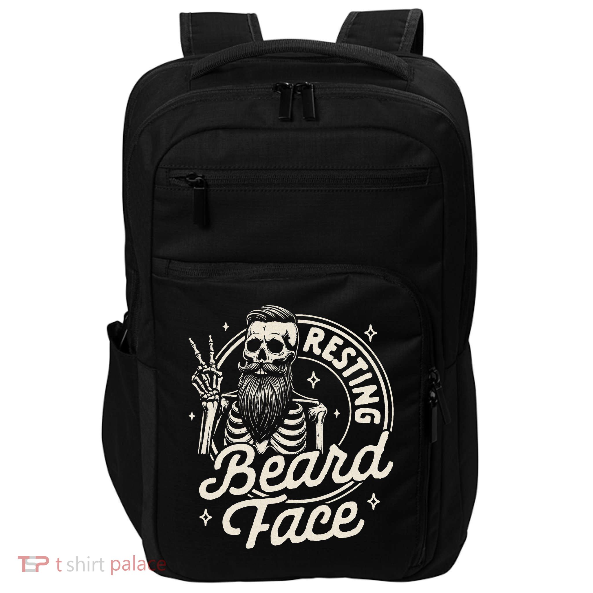 Bearded Dad Daddy Papa Father’s Day Resting Beard Face Impact Tech Backpack