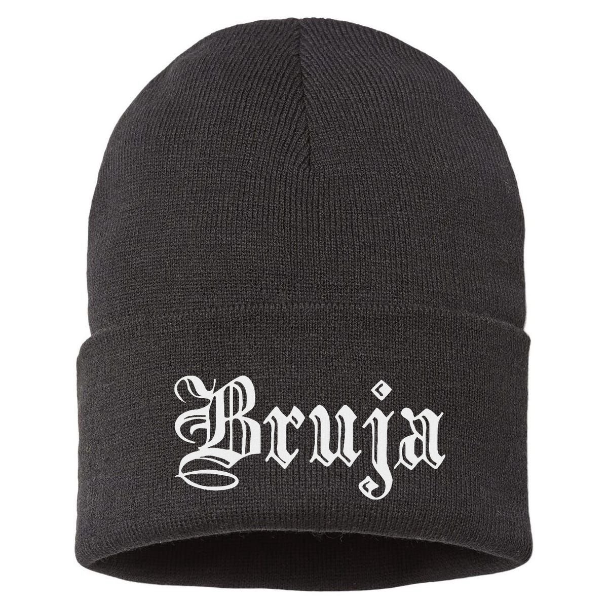 Bruja Dia De Muertos Mexican Sustainable Knit Beanie