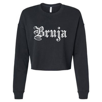 Bruja Dia De Muertos Mexican Cropped Pullover Crew