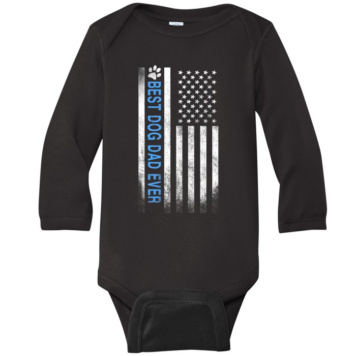 Best Dog Dad Ever Baby Long Sleeve Bodysuit