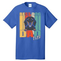 Best Dog Dad Ever Black And Tan Longhaired Dachshund Lover Meaningful Gift Tall T-Shirt