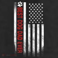 Best Dog Dad Ever American Flag Cool Comfort Performance Bucket Hat