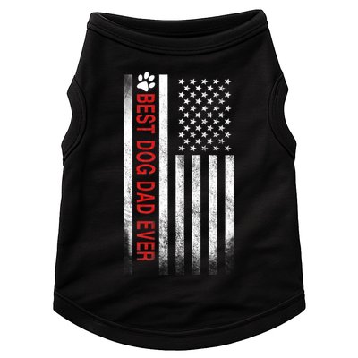 Best Dog Dad Ever American Flag Doggie Tank