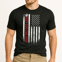 Best Dog Dad Ever American Flag Cooling Performance Crew T-Shirt