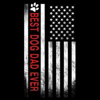 Best Dog Dad Ever American Flag Cooling Performance Crew T-Shirt