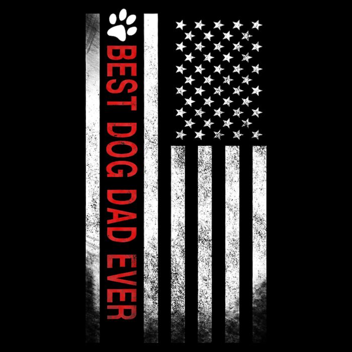 Best Dog Dad Ever American Flag Cooling Performance Crew T-Shirt