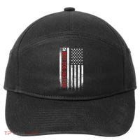 Best Dog Dad Ever American Flag 7-Panel Snapback Hat
