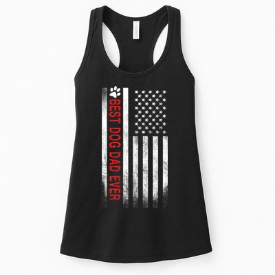 Best Dog Dad Ever American Flag Womens Tank Top