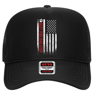 Best Dog Dad Ever American Flag Trucker Hat