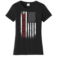 Best Dog Dad Ever American Flag Women's T-Shirt