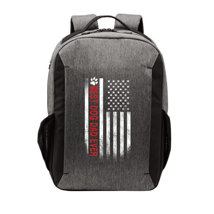 Best Dog Dad Ever American Flag Vector Backpack