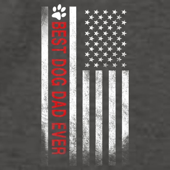 Best Dog Dad Ever American Flag Vector Backpack
