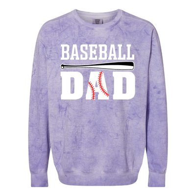 Baseball Dad - Dad Baseball Colorblast Crewneck Sweatshirt