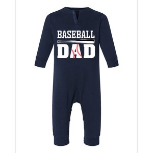 Baseball Dad - Dad Baseball Infant Fleece One Piece