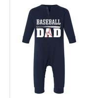 Baseball Dad - Dad Baseball Infant Fleece One Piece