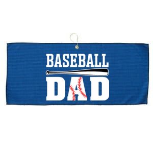 Baseball Dad - Dad Baseball Large Microfiber Waffle Golf Towel