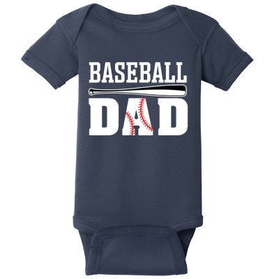 Baseball Dad - Dad Baseball Baby Bodysuit