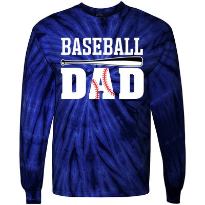 Baseball Dad - Dad Baseball Tie-Dye Long Sleeve Shirt