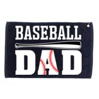 Baseball Dad - Dad Baseball Grommeted Golf Towel