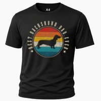 Best Dachshund Dad Ever Funny Doxie Wiener Dog Owner Cooling Performance Crew T-Shirt