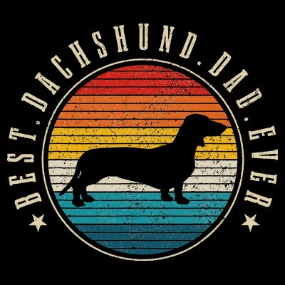 Best Dachshund Dad Ever Funny Doxie Wiener Dog Owner T-Shirt